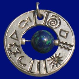 Amulett mit AZURIT-MALACHIT