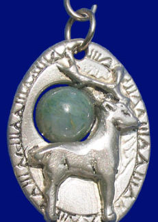 Indianer-Amulett HIRSCH-MOOSACHAT